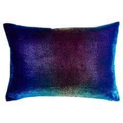 Ombre Velvet Pillow, Peacock 14" x 20"