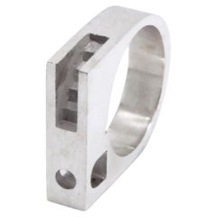 Ombres Portees A-01 Bague en argent pur par Karl Mazlo