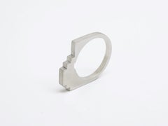 Ombres Portees A-10 Pure Silver Ring by Karl Mazlo