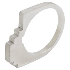 Ombres Portees A-10 Pure Silver Ring by Karl Mazlo