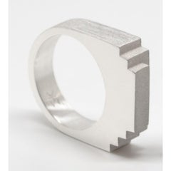 Ombres Portees A-16 Pure Silver Ring by Karl Mazlo