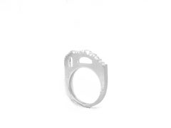 Ombres Portees A-25 Pure Silver Ring by Karl Mazlo