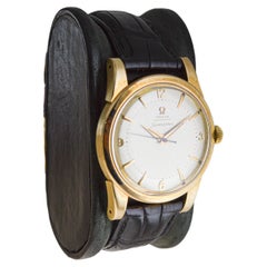 Omega 14 Karat Yellow Gold Seamaster Automatic Winding 1950s with Original Dial