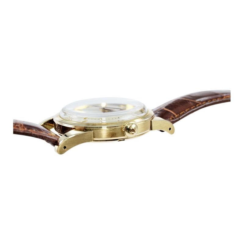 Omega Seamaster Automatico a carica automatica 1950 in oro giallo 14 carati con quadrante originale 1