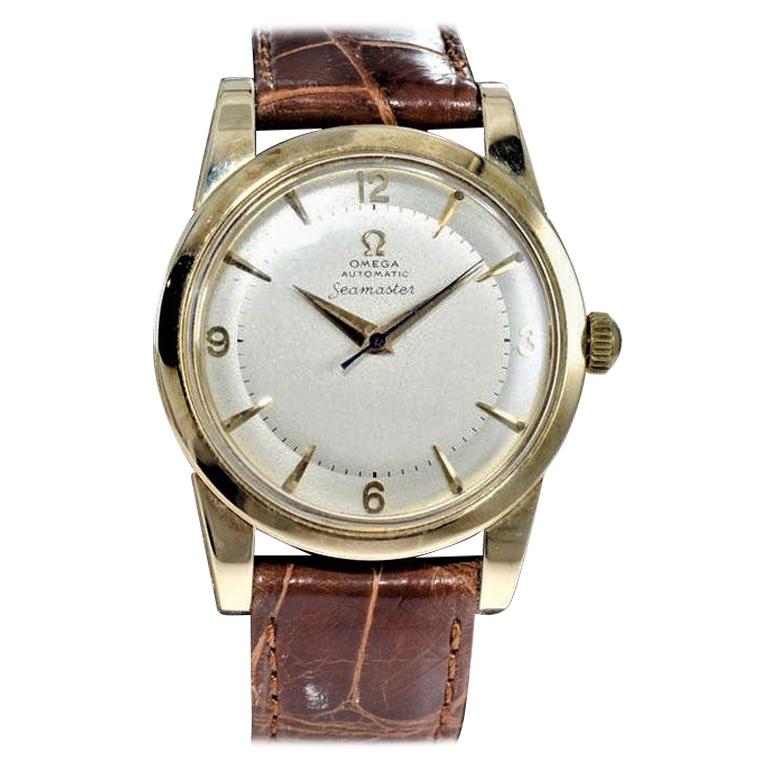 Omega 14 Karat Yellow Gold Seamaster Automatic Winding 1950s with