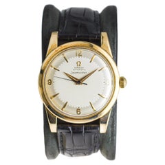 Omega 14 Karat Yellow Gold Seamaster Automatic Winding 1950s with Original Dial