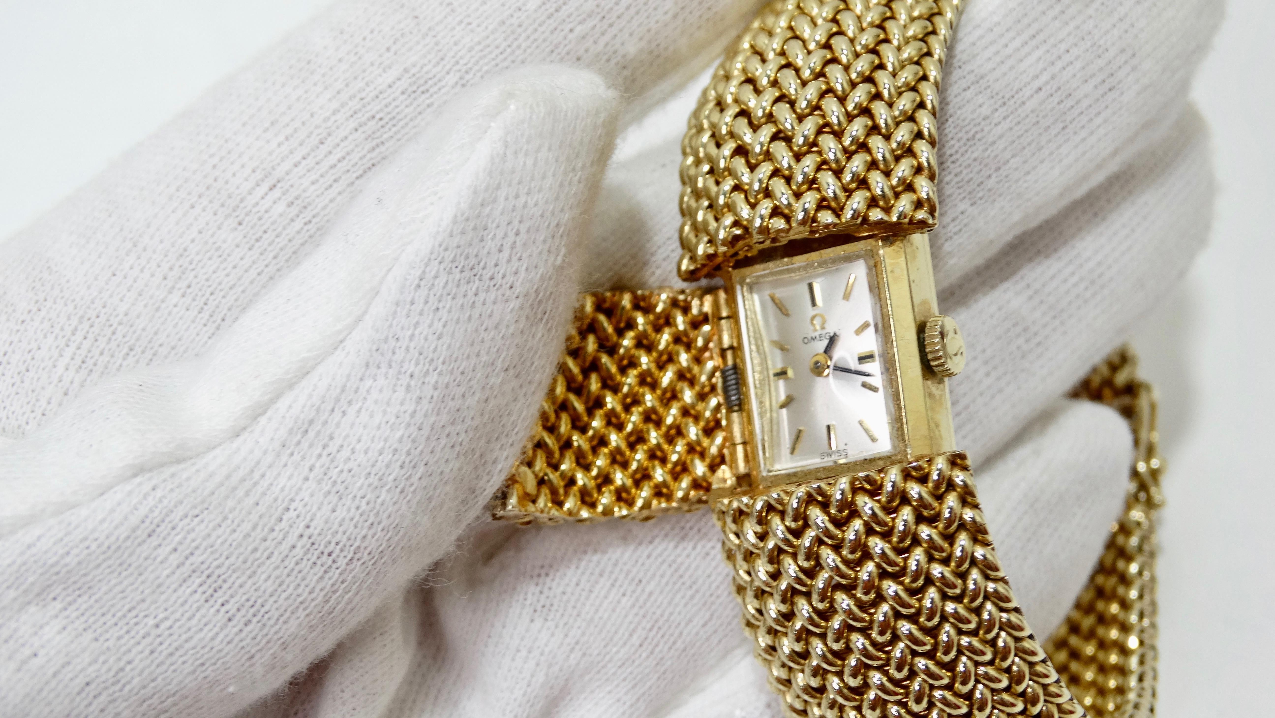 Women's or Men's Omega 14k Gold Hidden Watch Bracelet 