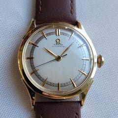 Omega 14k Solid Gold 1940s Mens 33mm Vintage Bumper Automatic RA714