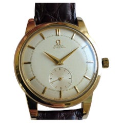 Omega 14k Solid Gold 36mm Jumbo Bumper Automatic Mens Vintage 1950s RA695