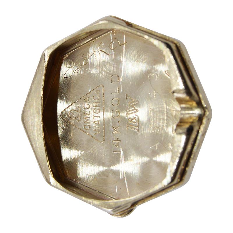 Omega 14Kt. Gold Mid Century Design with Unique Pendant Slide Bracelet 1950's 6