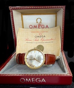 Omega 14KT Gold Seamaster DeVille Reference LL6590-1 Cal 550 Box, W/Booklet 1966