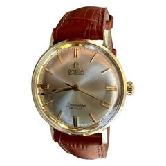 Omega 14KT Gold Seamaster DeVille Reference LL6590-1 Cal 550 Box, W/Booklet 1966