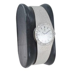 Omega 14 Karat Solid Gold Ladies Diamond Evening Watch All Original, circa 1960s