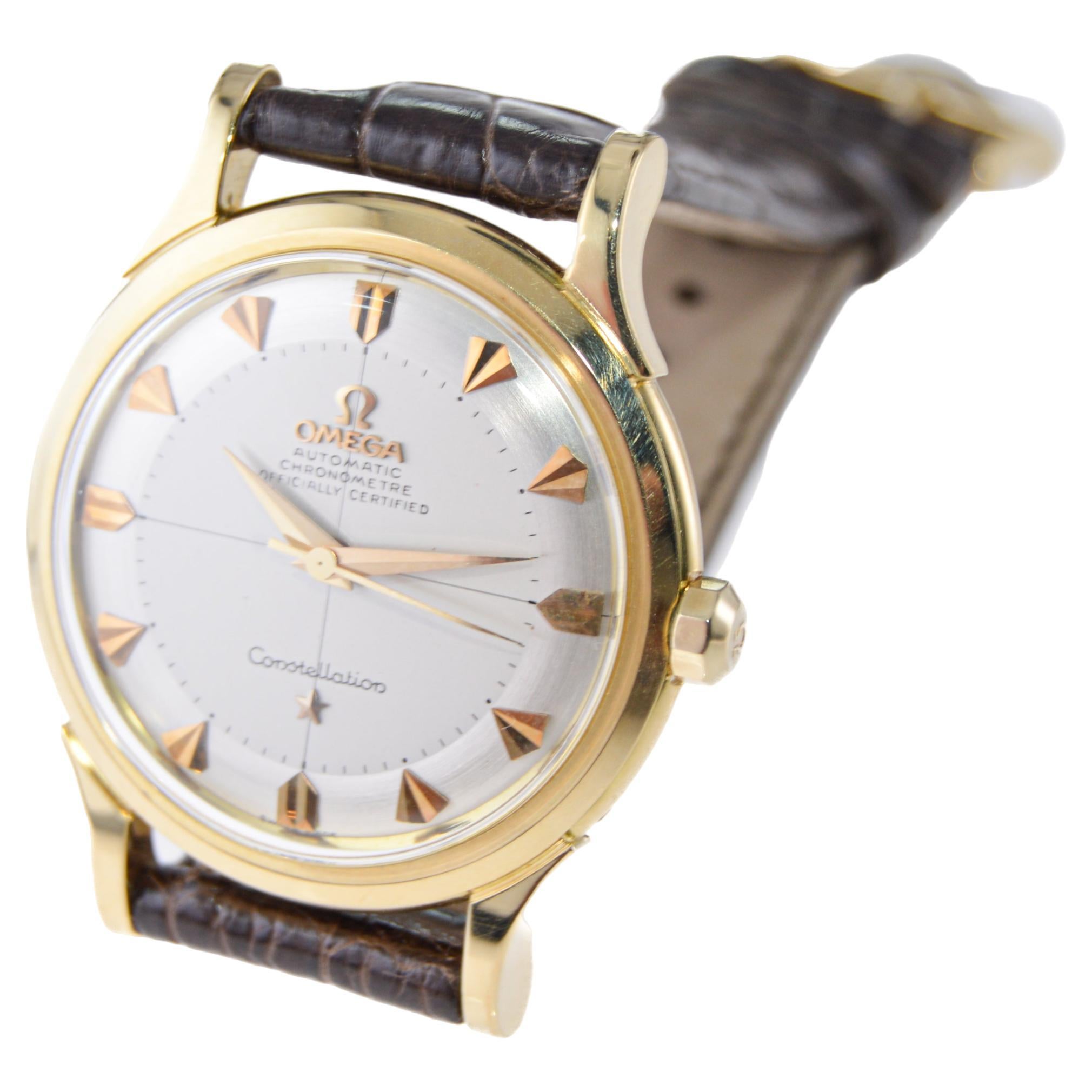 Omega 18 Karat Gold Constellation Observatorium Chronometer, ca. 1950-1960 3