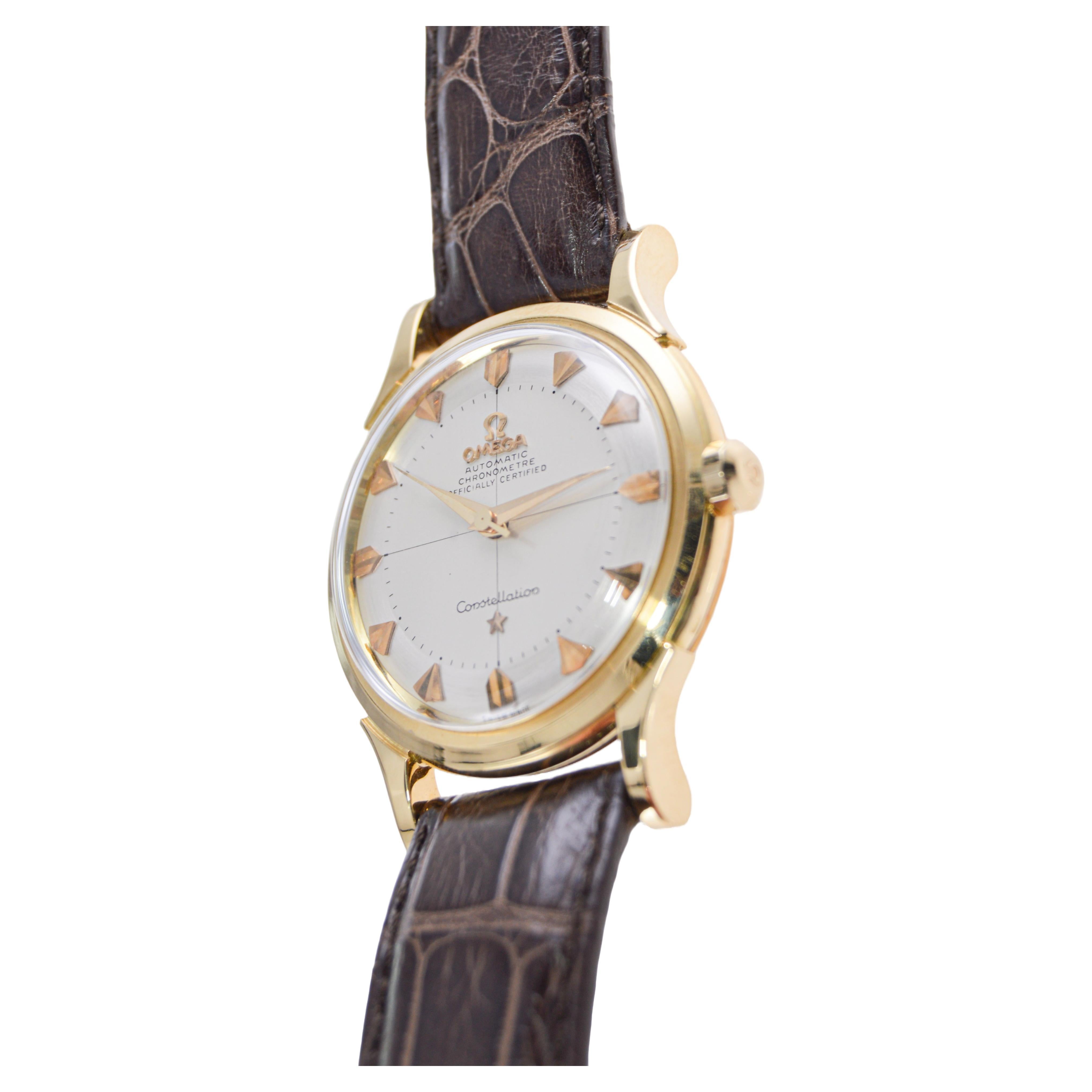 Omega 18 Karat Gold Constellation Observatorium Chronometer, ca. 1950-1960 5