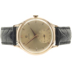Omega 18 Karat Rose Gold Vintage Manual Dress