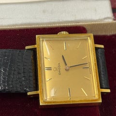Omega 18ct Gold Vintage Watch 1960's 26 x 21mm Rectangular Case