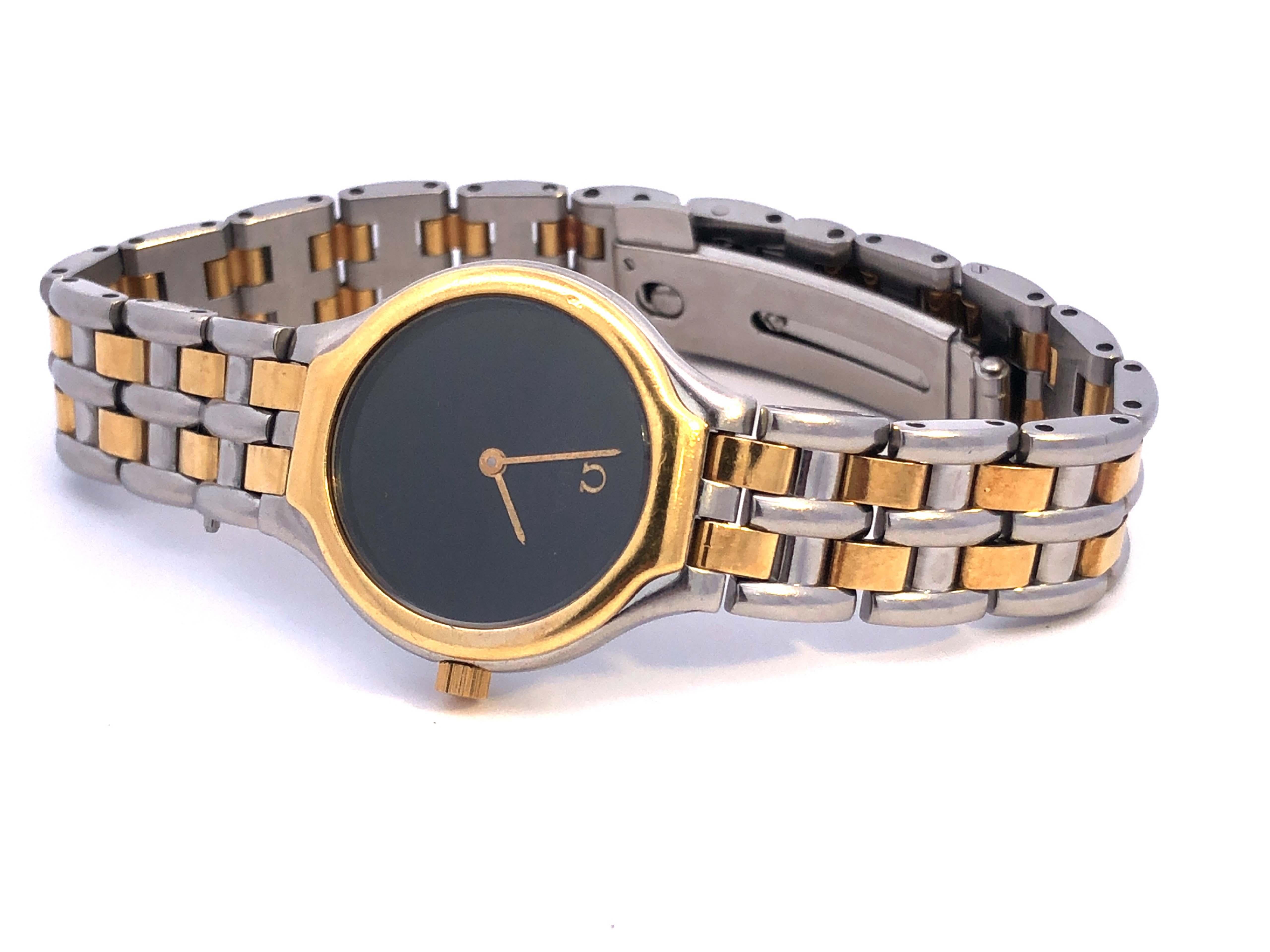 Montre Omega DeVille pour dames, 18 carats et acier en vente 1