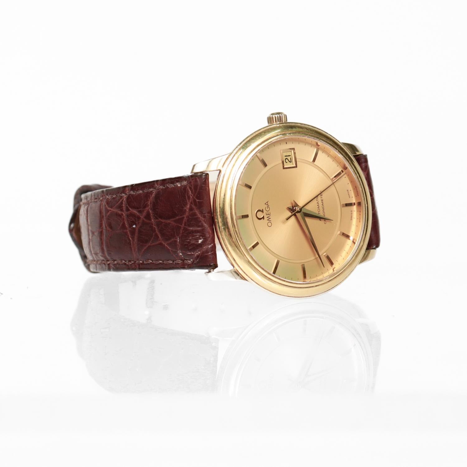 Omega 18K Gold Automatik De Ville Chronometer Herrenuhr 6