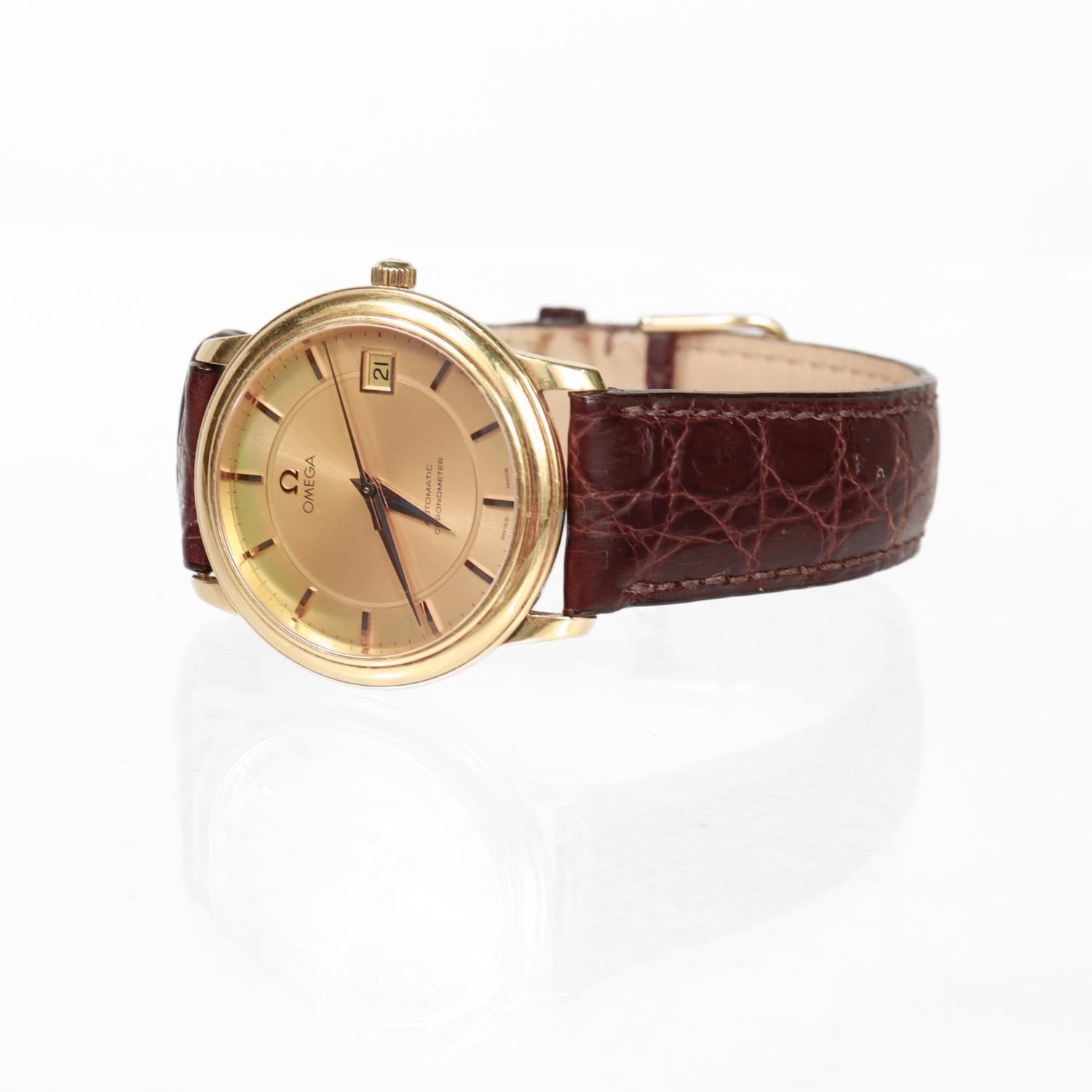 Omega 18K Gold Automatik De Ville Chronometer Herrenuhr 2