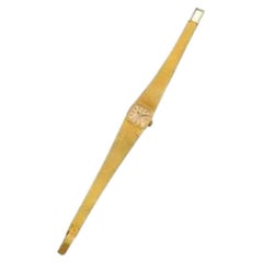 Omega 18K Gold Cushion Bracelet Watch — Calibre 650, 17 Jewels