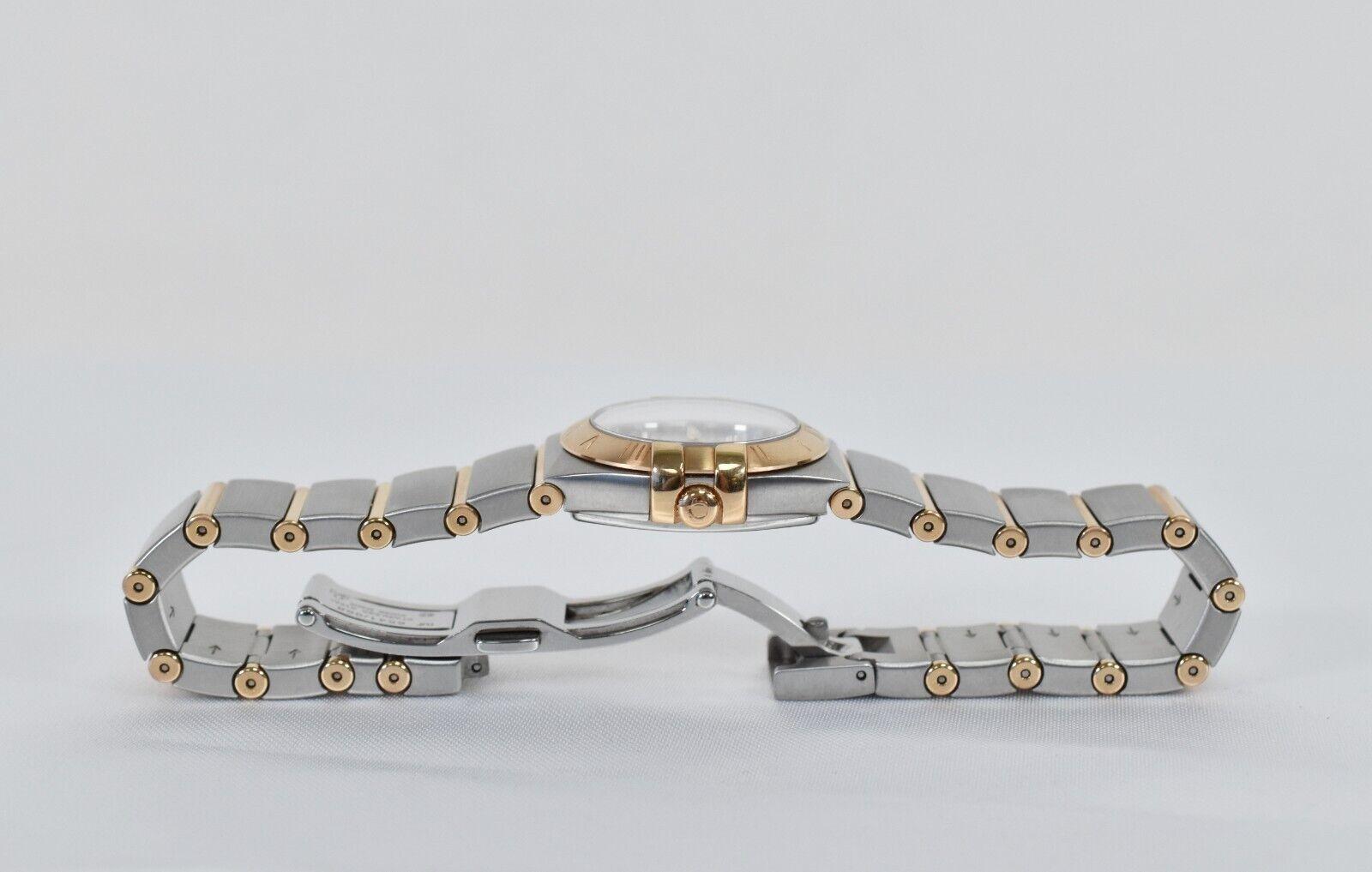 Orologio Omega Constellation Diamond Quartz 24 mm da donna in oro 18k e acciaio inossidabile in vendita 1