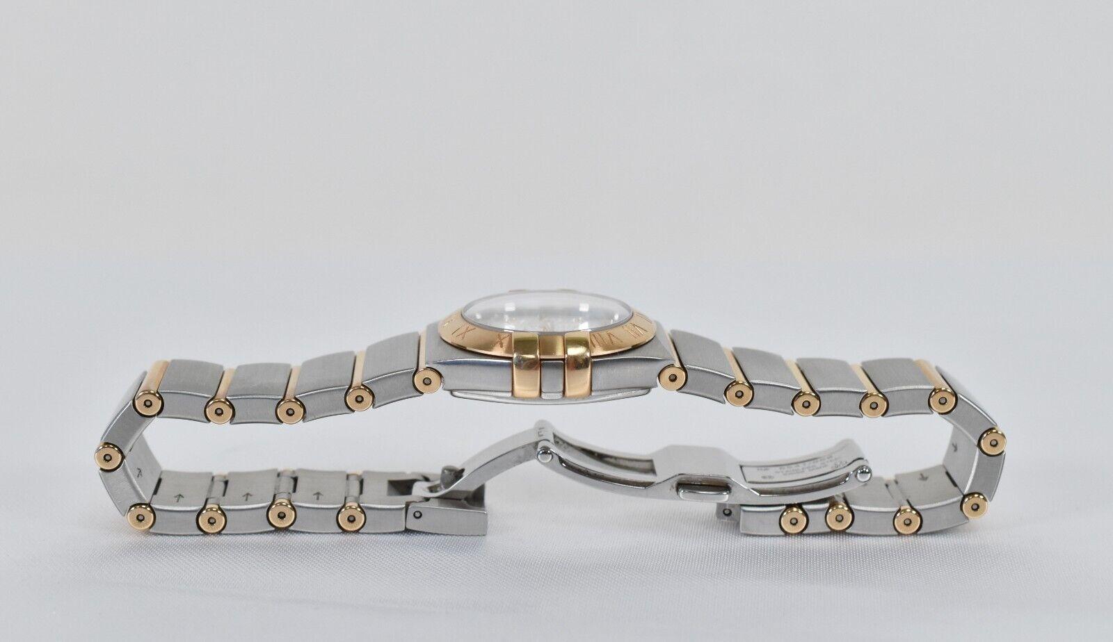 Orologio Omega Constellation Diamond Quartz 24 mm da donna in oro 18k e acciaio inossidabile in vendita 2