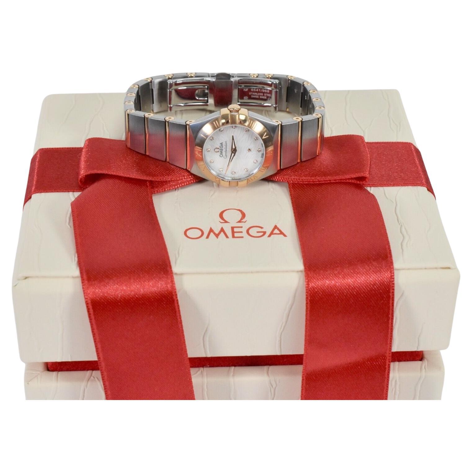 Orologio Omega Constellation Diamond Quartz 24 mm da donna in oro 18k e acciaio inossidabile in vendita