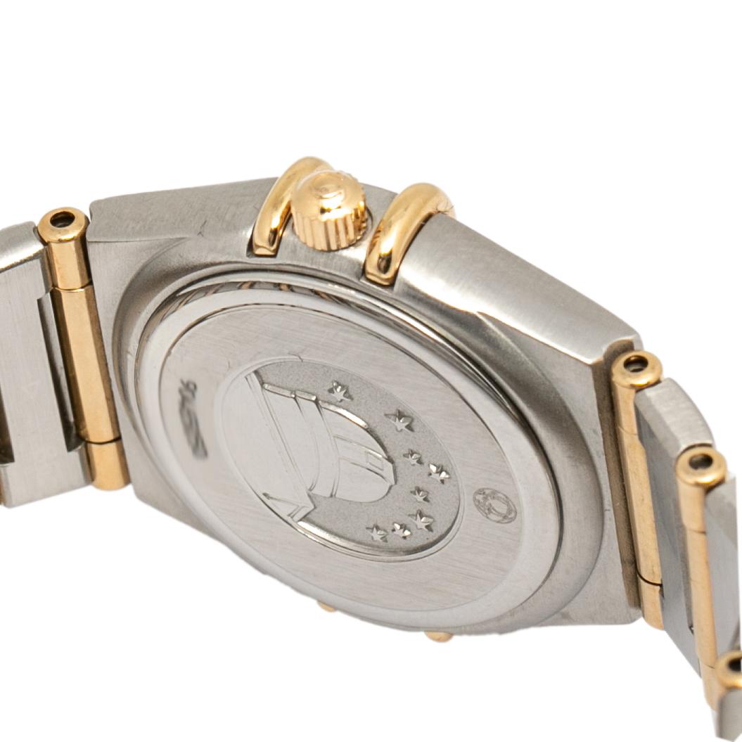 Omega 18K Stainless Steel Diamonds Constellation Women's Wristwatch 22.5 mm In Good Condition In Dubai, Al Qouz 2