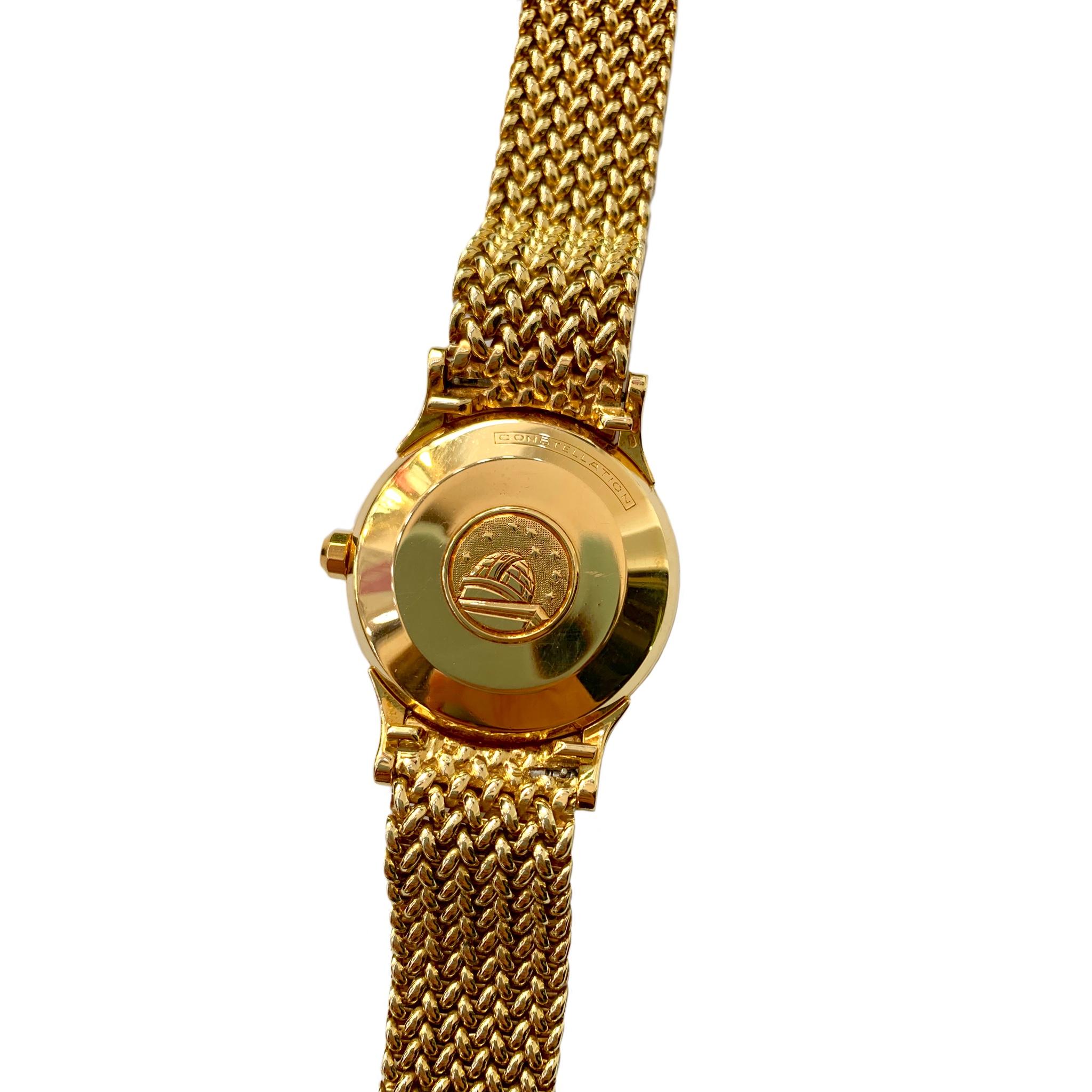 Omega 18 Karat Yellow Gold Men's Watch In Good Condition In Los Angeles, CA