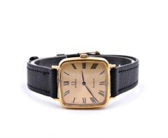 Omega 18 Karat Yellow Gold-Plated Square Watch