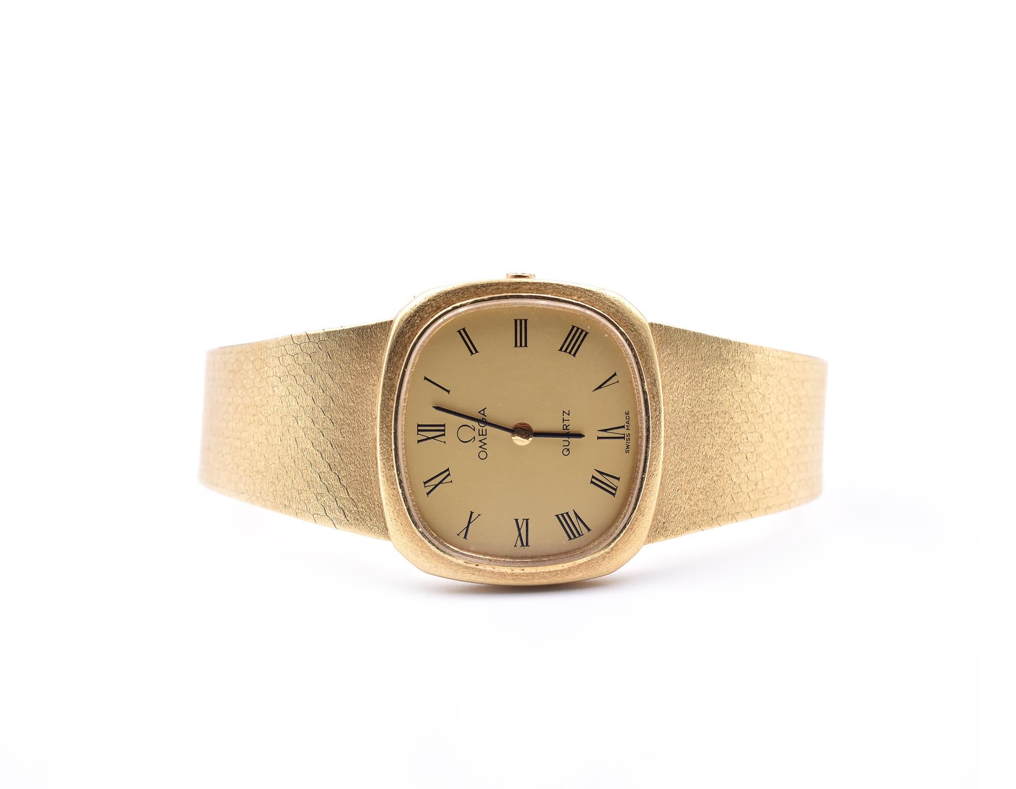 Movement: automatic
Function: hours, minutes
Case: 24.5mm x 22.80mm yellow gold case, sapphire crystal
Band: 18k yellow gold mesh bracelet
Dial: yellow gold dial with roman numeral hour markers
Serial: 5918XXX
Wrist Size: watch will currently fit up