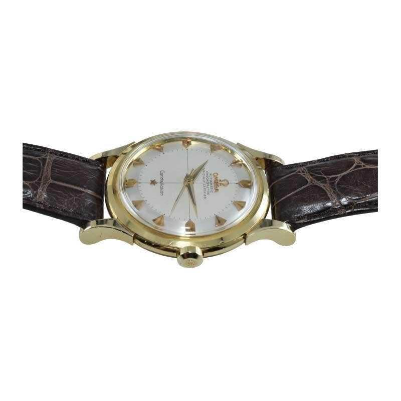 Omega 18 Karat Gold Constellation Observatory Chronometer, circa 1950-1960 1