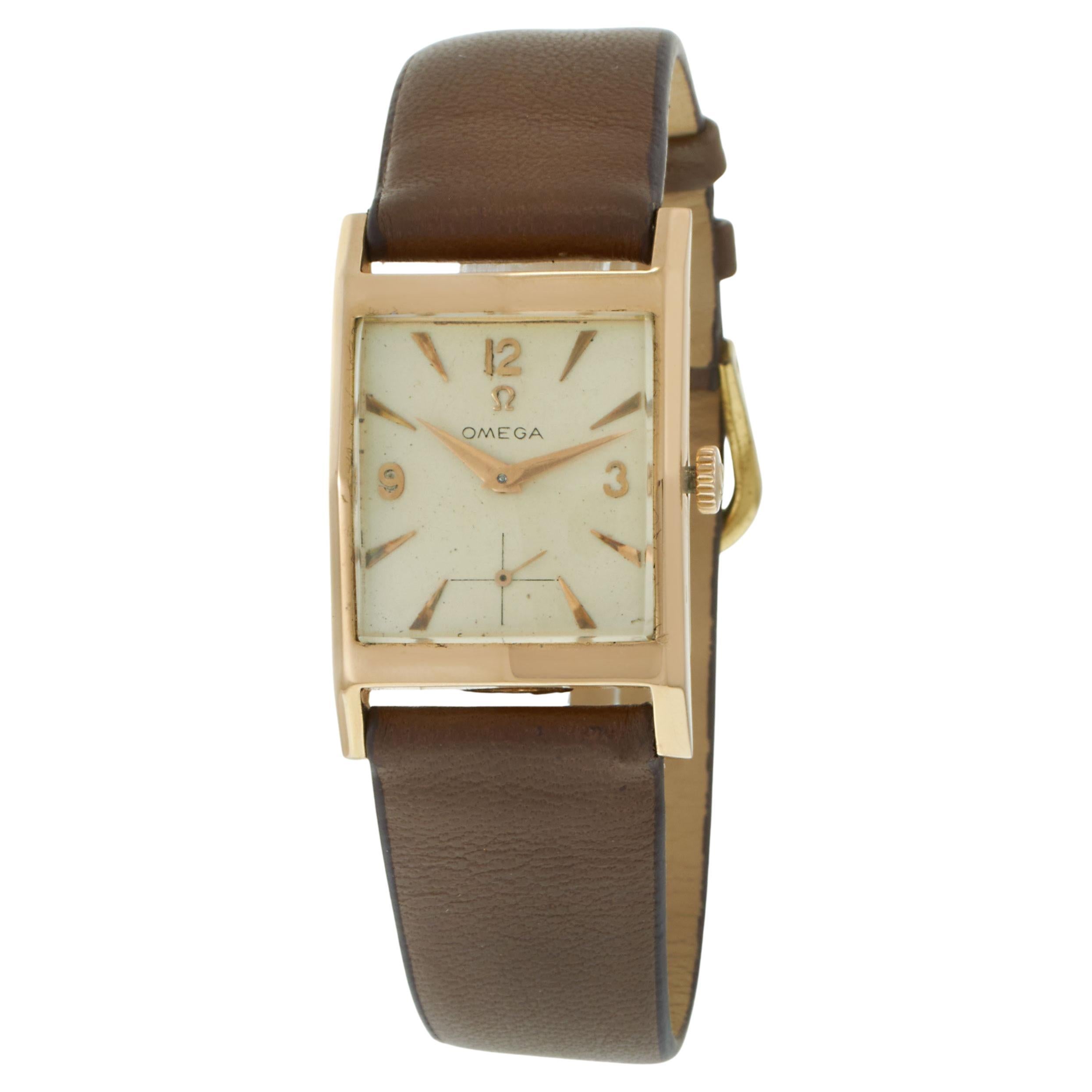 Omega 1952 De Luxe Ref. 3946 - 18KT Rose Gold, Silber Patina Zifferblatt