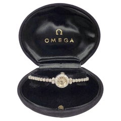 Used Omega 1960 Ladies White Gold and Diamond Cocktail Wrist Watch