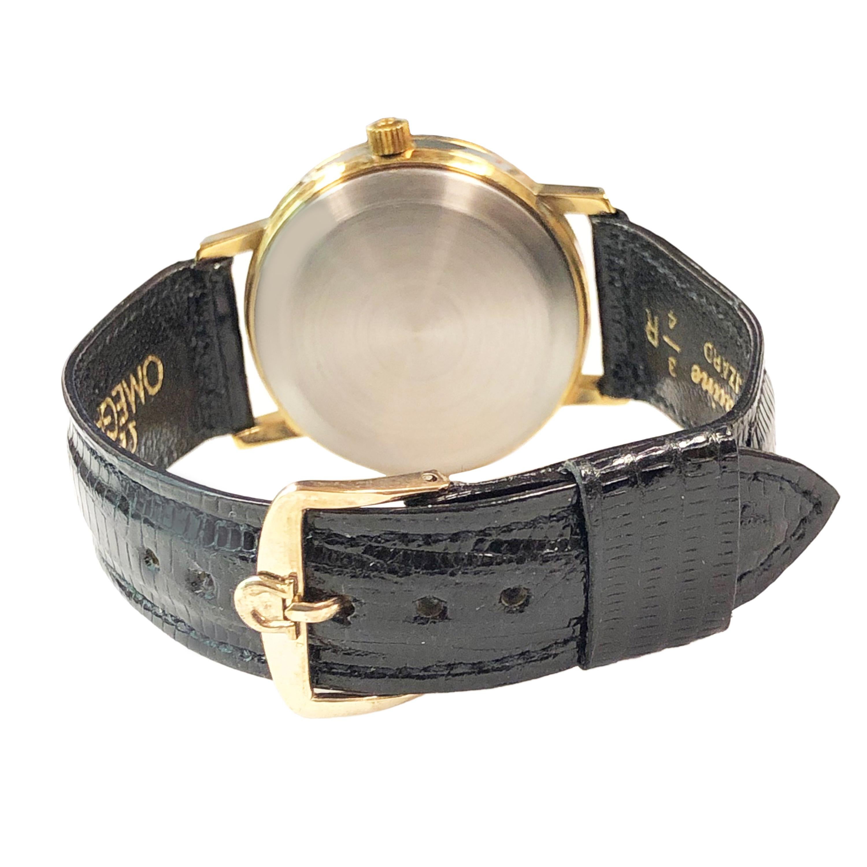 Men's Omega 1960s Automatic Calendar Gold Top Wristwatch New Never Worn