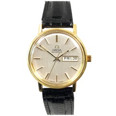 Omega 1960s Automatic Calendar Gold Top Wristwatch New Never Worn