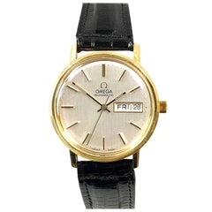 Omega 1960s Automatic Calendar Gold Top Wristwatch New Never Worn