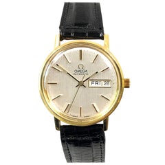 Omega 1960s Automatic Calendar Gold Top Wristwatch New Never Worn