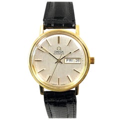 Omega 1960s Automatic Calendar Gold Top Wristwatch New Never Worn