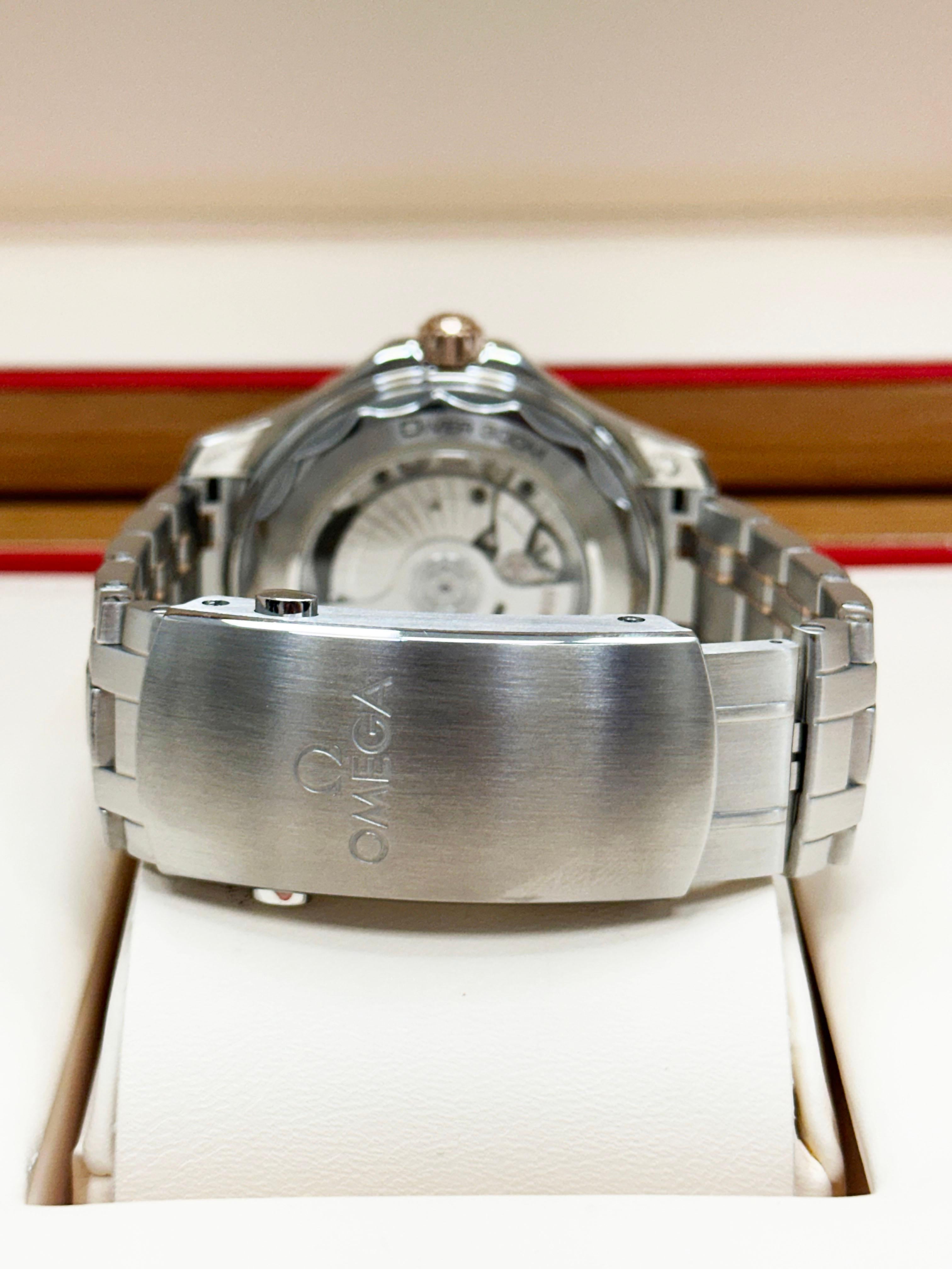 Omega 210.20.42.20.03.002 Seamaster Diver Blue 18K Rose Gold Steel Box Paper 4
