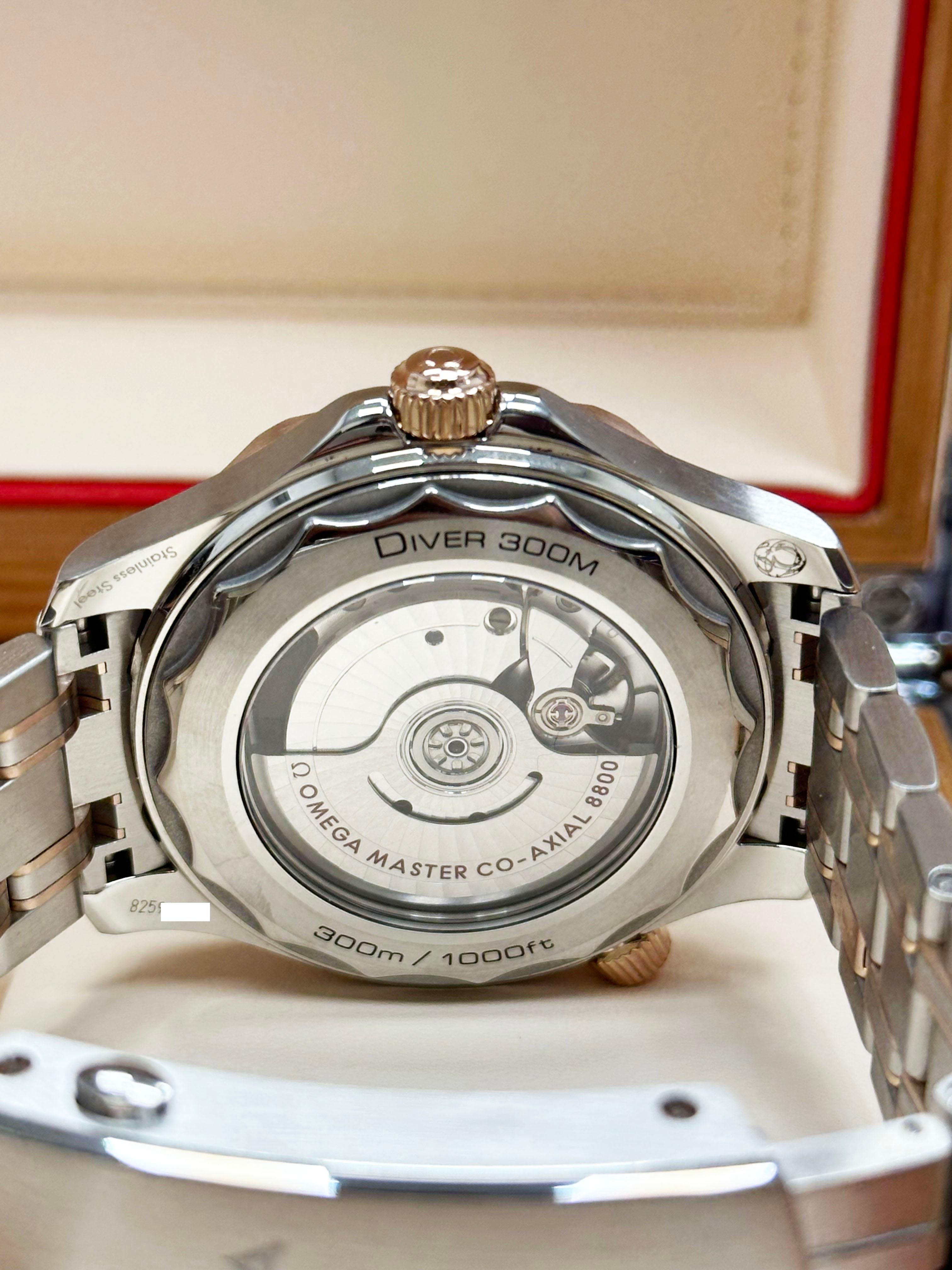 Omega 210.20.42.20.03.002 Seamaster Diver Blue 18K Rose Gold Steel Box Paper 5