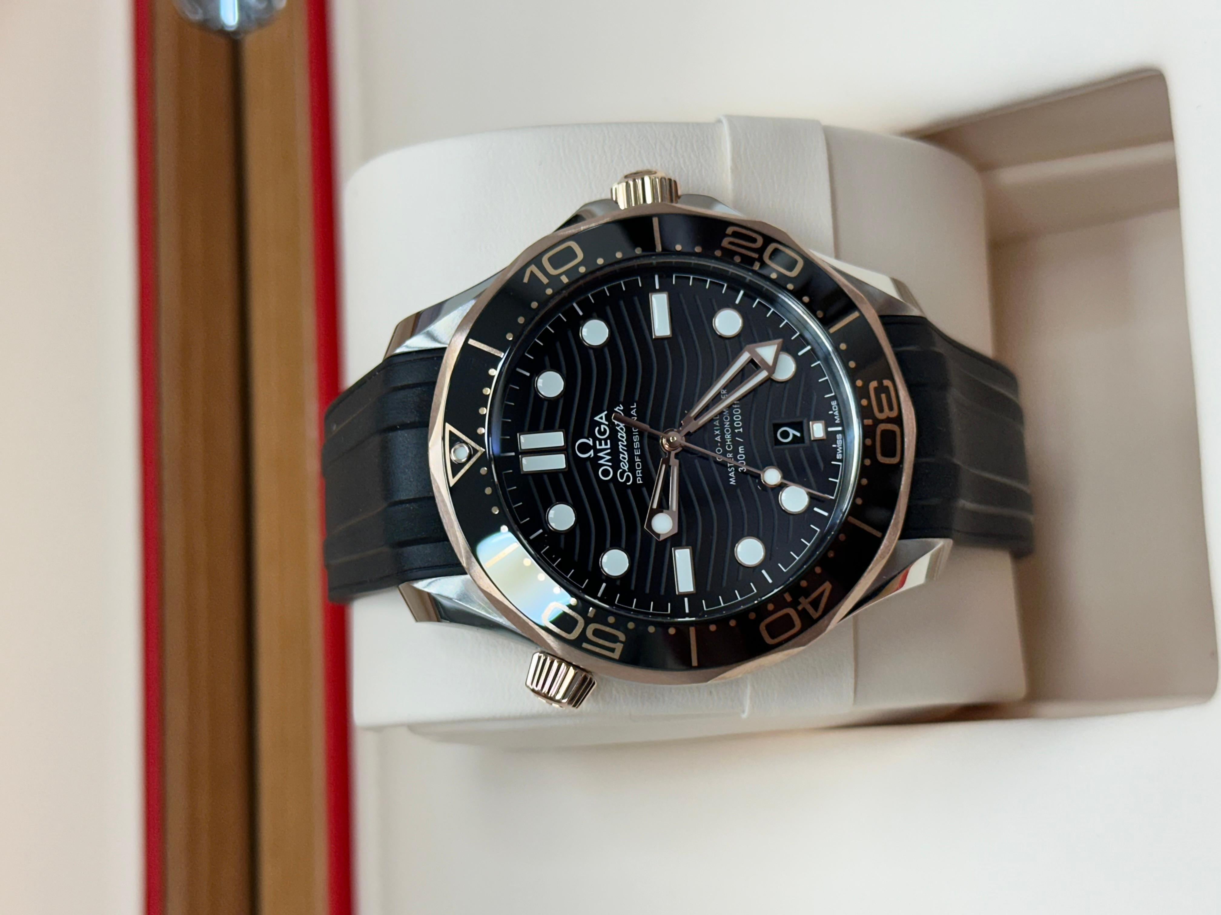 Omega 210.22.42.20.01.002 Seamaster Professional 18K Rose Gold Stahl Box Papier 1