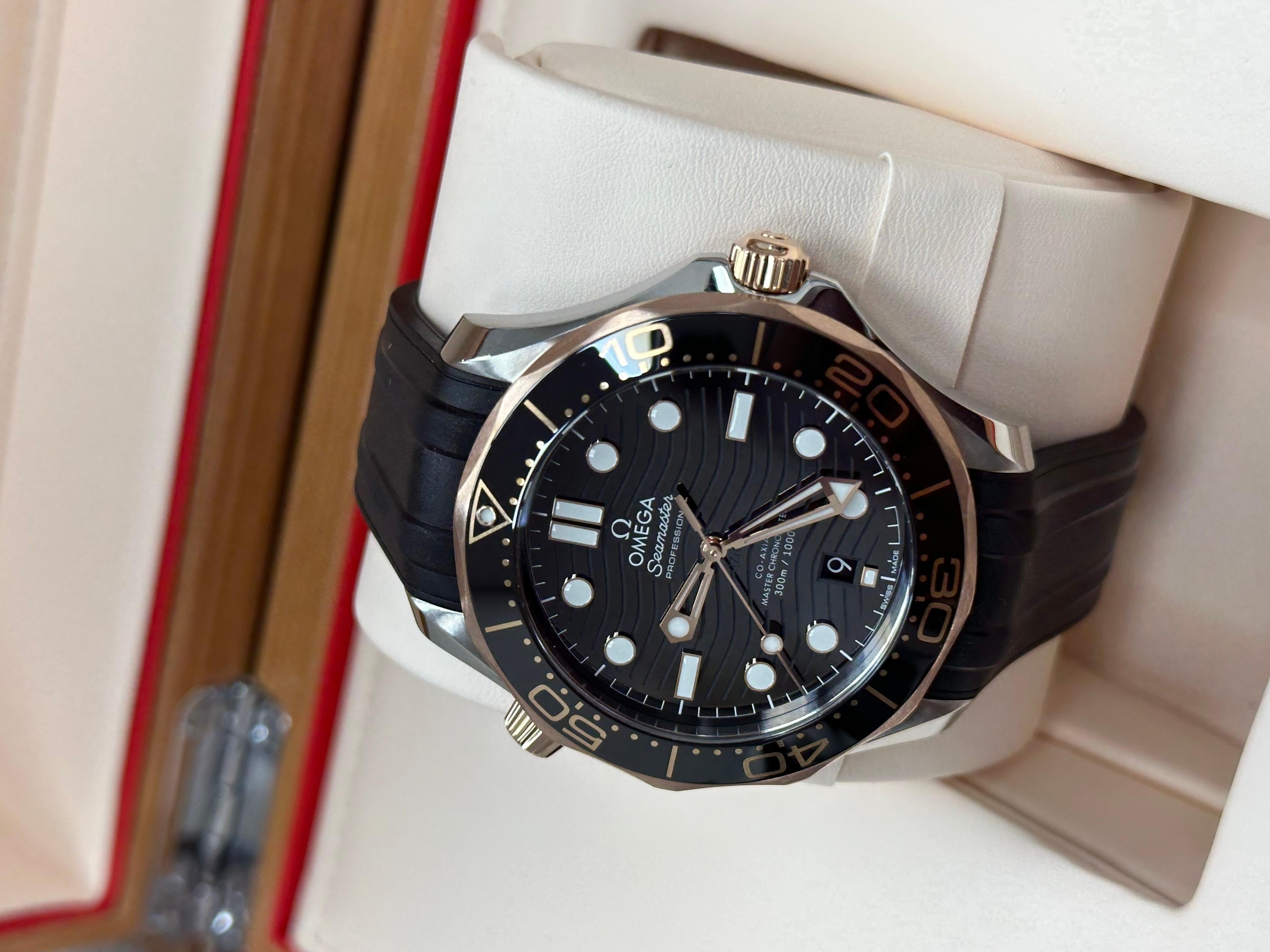 Omega 210.22.42.20.01.002 Seamaster Professional 18K Rose Gold Stahl Box Papier 2