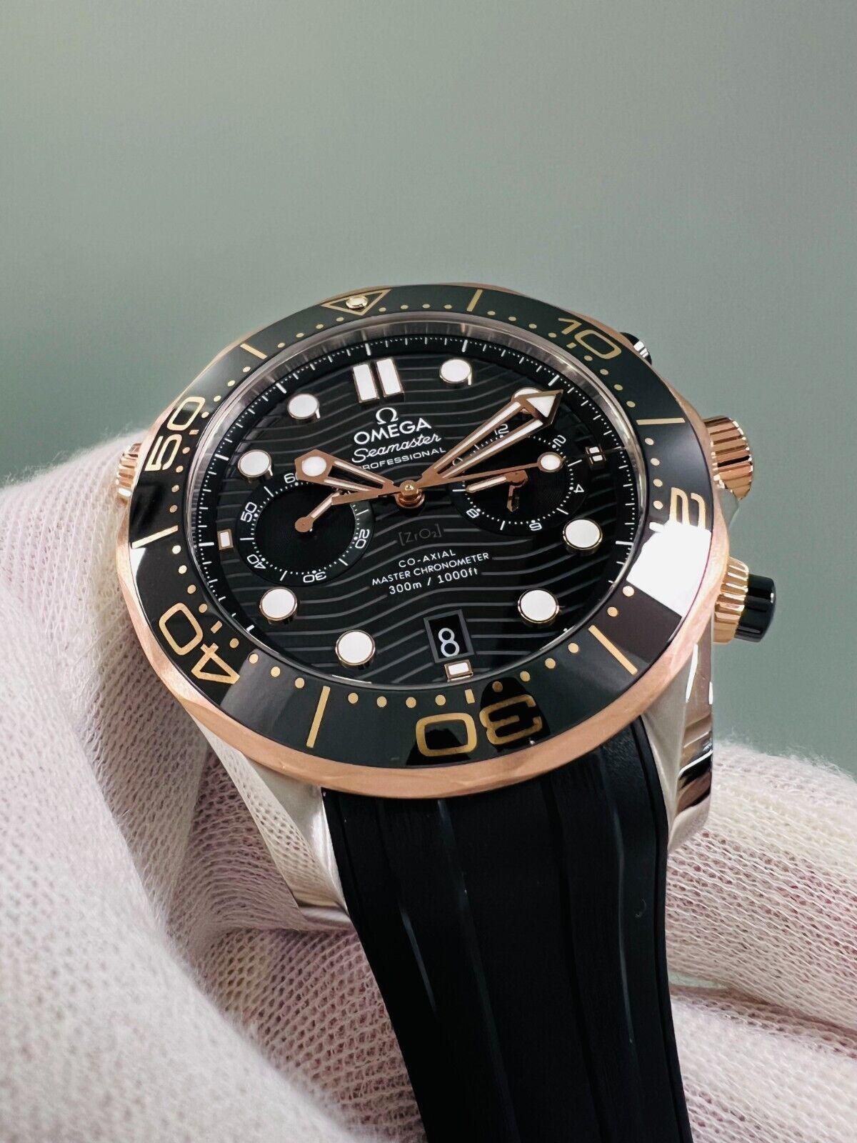 Men's Omega 210.22.44.51.01.001 Seamaster Stainless Rose Gold Box Paper
