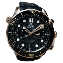Used Omega 210.22.44.51.01.001 Seamaster Stainless Rose Gold Box Paper