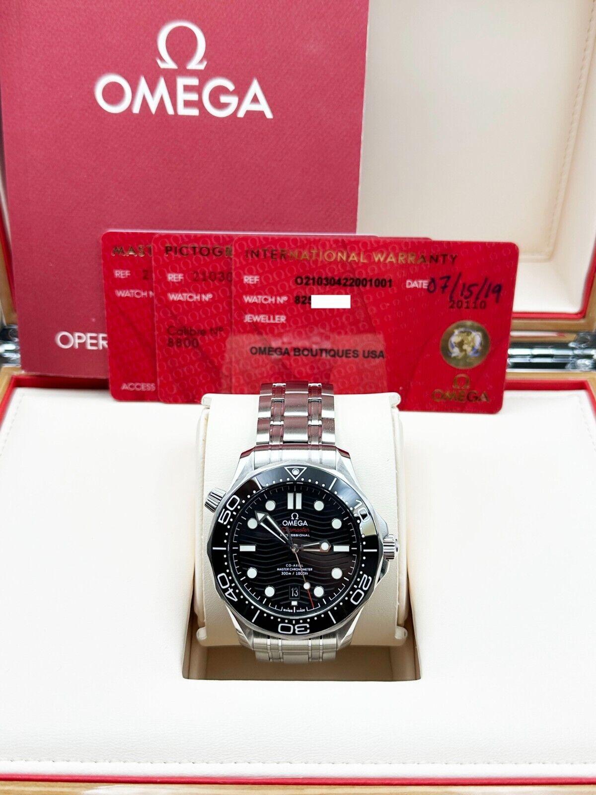 Omega 210.30.42.20.01.001 Seamaster Diver Esfera Negra Acero Caja Papel 2019 1