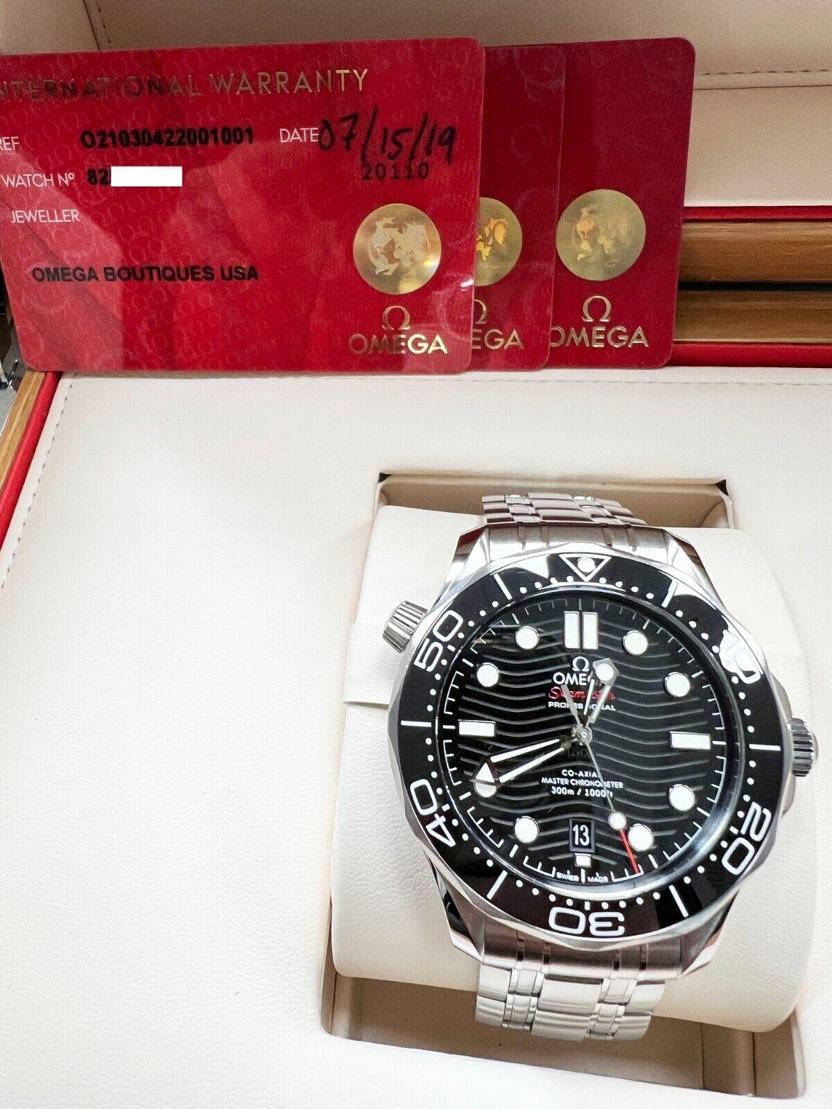 Omega 210.30.42.20.01.001 Seamaster Diver Esfera Negra Acero Caja Papel 2019 5