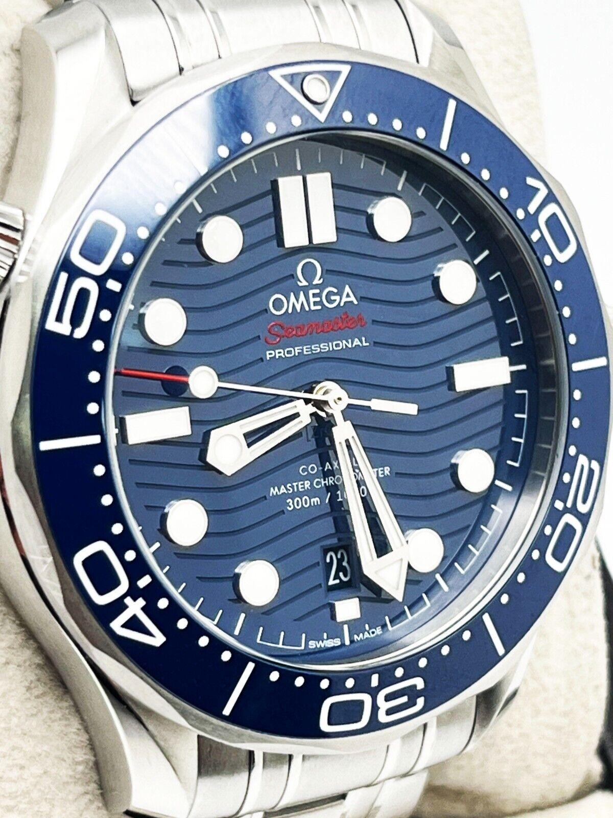 Men's Omega 210.30.42.20.03.001 Seamaster Diver Blue Dial Steel