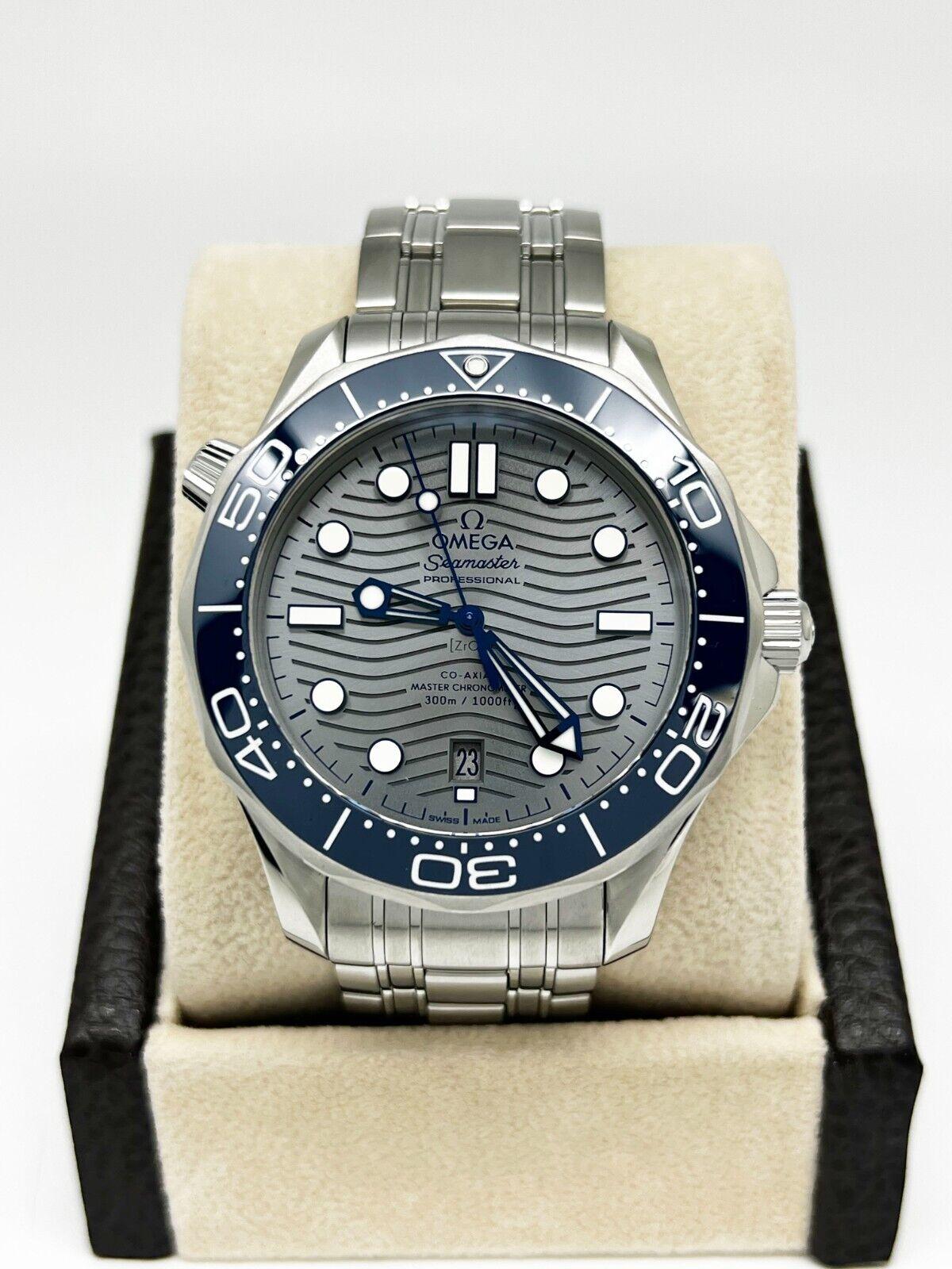 Omega 210.30.42.20.06.001 Seamaster Grey Dial Stainless Steel Box Paper For Sale 2